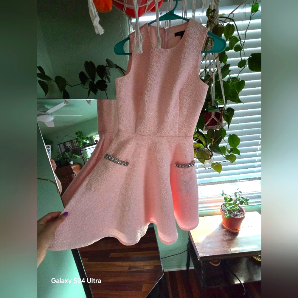 French Connection Dress- Pink Sparkly